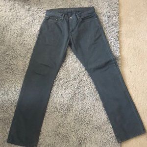 Levi’s 514 denim. Cyan colored, straight fit